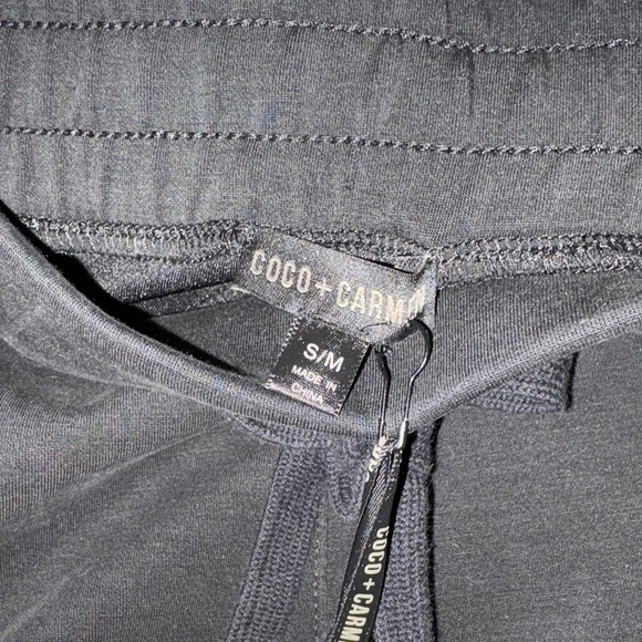 Coco + Carmen Wide Leg Soft Black Pants - Picture 3 of 3